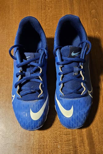 Blue Used Youth Size 5Y Nike Low Top Hyperdiamond Softball Cleats