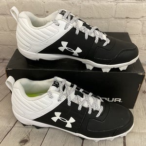 Under Armour 3022071-001 Leadoff Low RM Men's Soccer Cleats Black White US 8.5