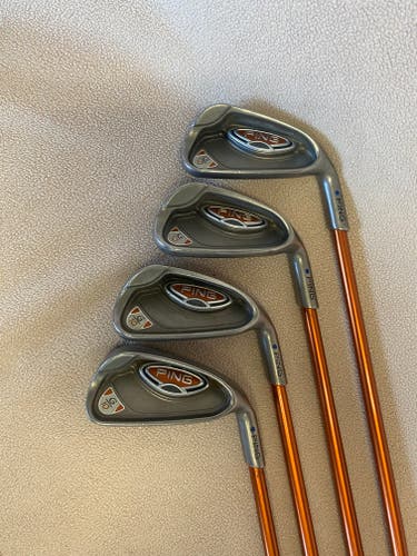 Used Men's Ping G10 Right Handed Iron Set Regular Flex 4 Pieces Graphite Shaft