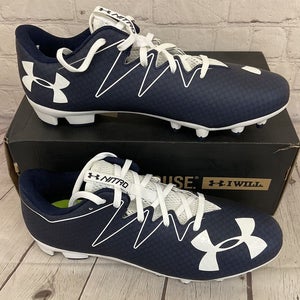 Under Armour 1269721-411 Nitro Low MC Men's Soccer Cleats Blue White US 9.5