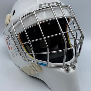 NEW CCM Axis Goal Mask, White, Medium