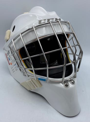NEW CCM Axis Goal Mask, White, Medium