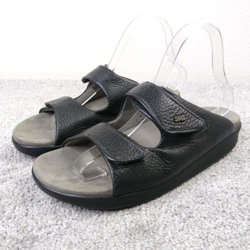 SAS Encore Sandal Womens Size 8 Slingback Comfort Shoes Black Leather Tripad