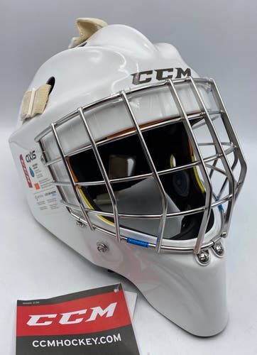 NEW CCM Axis Goal Mask, Pro Stock, White, Medium