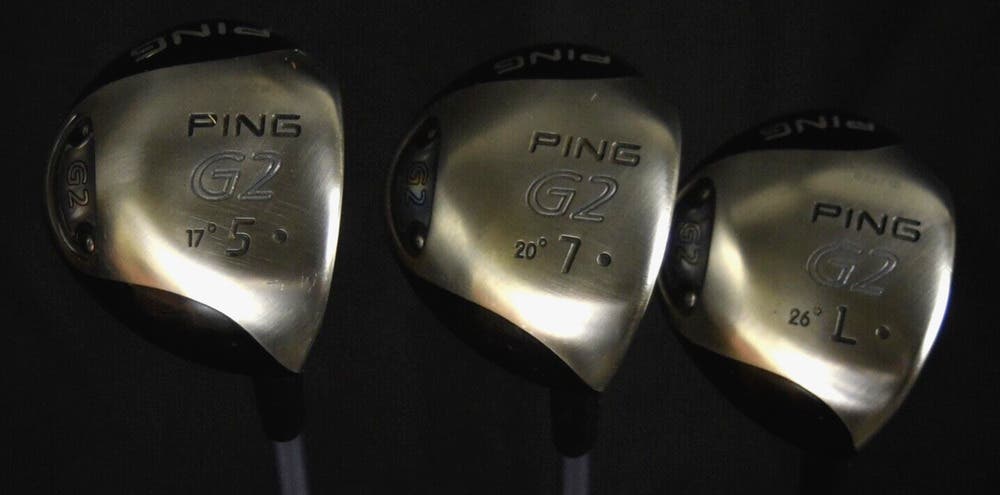 PING G2 WOOD SET 5 7 L LOT:17 20 26 LENGTH: 42IN FLEX: LADIES RIGHT HANDED