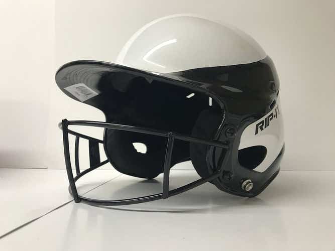 Used Rip-it Blk Wht Md Standard Baseball And Softball Helmets