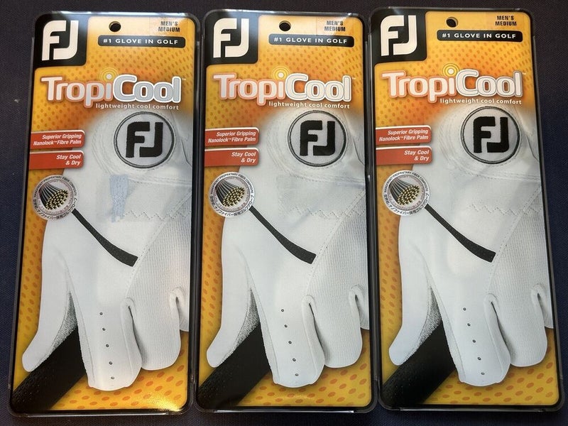 FootJoy Tropicool Hot Weather Golf Glove 3-Pack Bundle Mens Medium M NEW