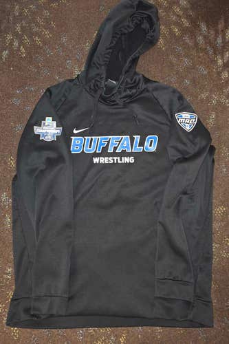 University at Buffalo UB Bulls Wrestling 2021 NCAA Championships Team Issued Nike Hoodie XL