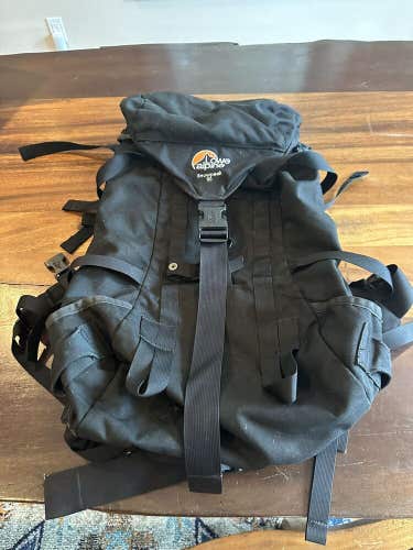 VTG Lowe Alpine Snowpeak 50 Backpack Hiking Daypack Hip Belt Black Repair Needed