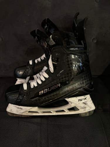 Bauer Mach Size 9.5 Fit 3 Senior Ice Hockey Skates w/Fly-Ti Steel & Extra Steel