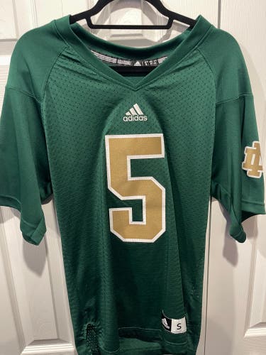 Green Notre Dame Football New Small Adidas Jersey