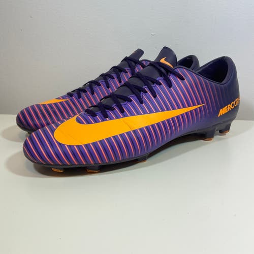 Nike Mercurial Vapor Xl FG PRO Purple/Orange Soccer Cleats Men Sz 11