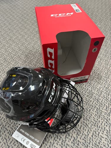 CCM Black Tacks 210 Small Combo helmet
