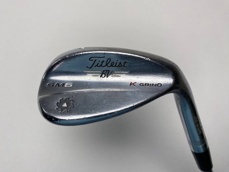 Titleist Vokey SM6 Tour Chrome 60* 12 Bounce K-Grind Wedge Steel Mens RH
