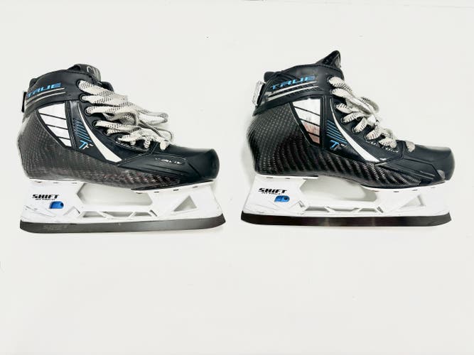 Used Senior True Custom Pro Hockey Goalie Skates Extra Wide Width 7