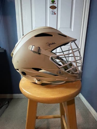 Custom Khaki STX Rival Lacrosse Helmet