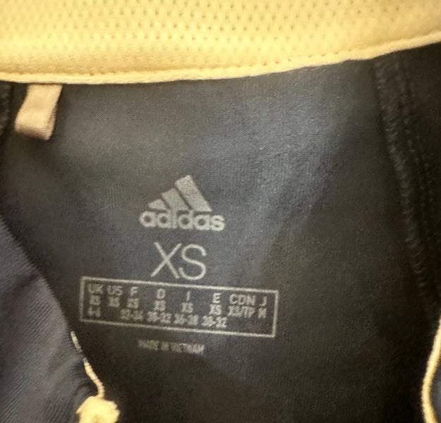 Adidas navy blue 1/4 zip sleeveless athletic top