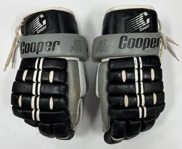 Vintage Cooper SC Pro LA Kings Hockey Gloves leather size 14" senior black ice