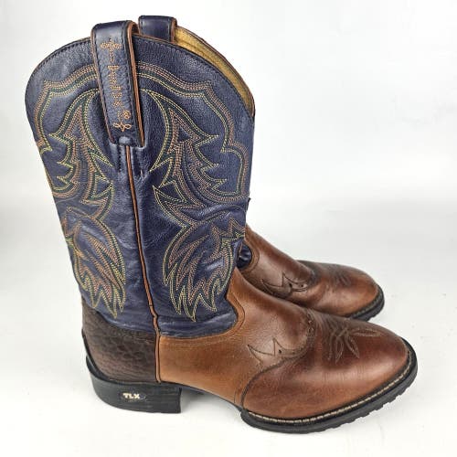Tony Lama Men's Size: 8 D Purple & Brown Leather Cowboy Western Boot TLX XT5001