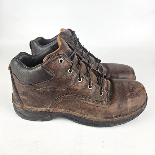 Red Wing 6707 Brown Leather Safety Toe Ankle Work Boots Men’s Size 11 D