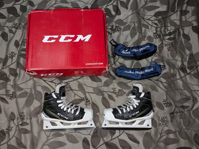 Used CCM Tacks 9060 Hockey Goalie Skates Junior Size 1