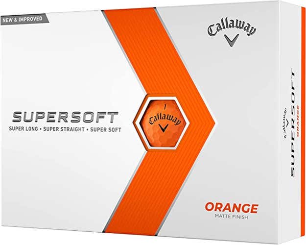 Callaway Supersoft 2023 Golf Balls (Matte Orange, 12pk) Super Long NEW &