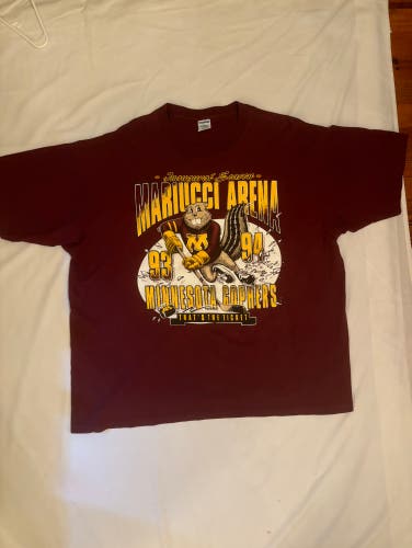 Vintage University of Minnesota Mariucci Arena Inaugural Season 1993-94 T Shirt