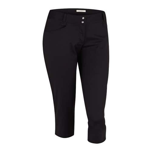 Adidas Golf Womens Essential Lightweight B83563 Size 10 Black Capri Pant NWT