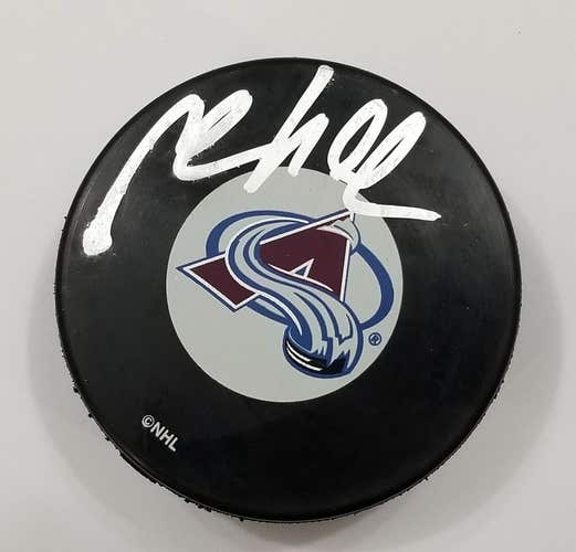 MILAN HEJDUK Autographed Colorado Avalanche NHL Signed Hockey Puck Topps