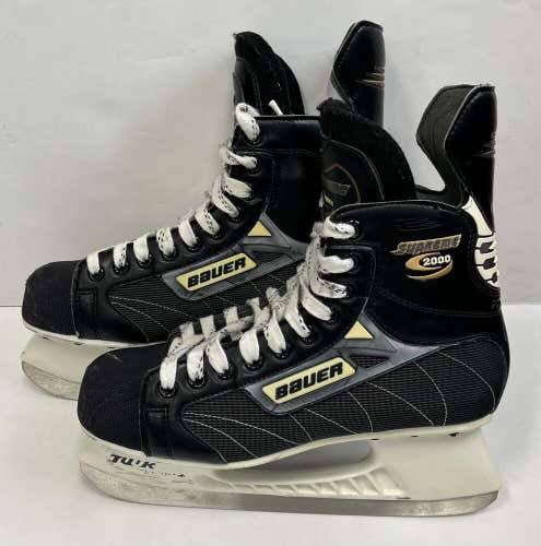 Vintage Bauer Supreme Power 2000 hockey skates size 9 EE wide mens black SR sz