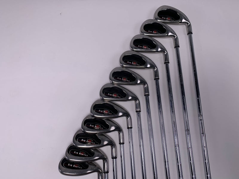 Callaway 2004 Big Bertha Iron Set 2-PW+GW+SW Big Bertha Uniflex Steel Mens RH