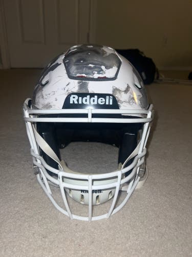 Used Large Silver Chrome Riddell SpeedFlex Helmet