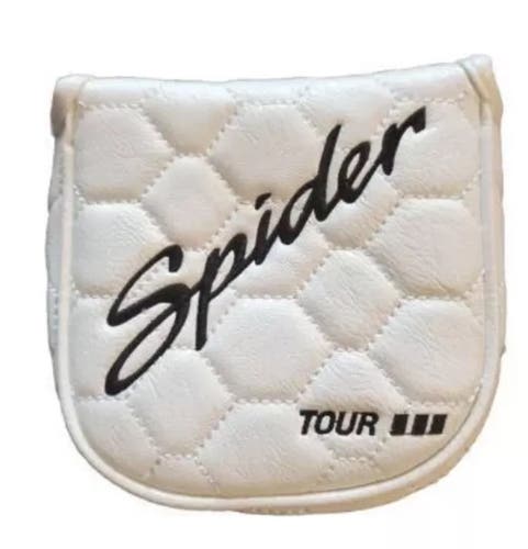 Spider tour White Golf mallet putter head cover