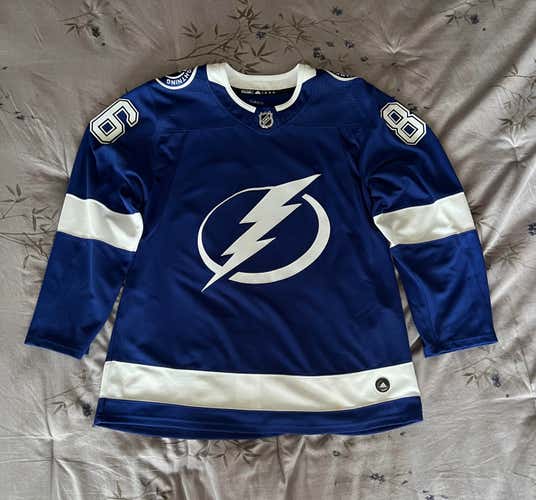 RETIRED Nikita Kucherov Tampa Bay Lightning Adidas Home Blue Jersey - Size 54 XL