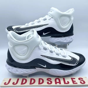 Nike Alpha Huarache Elite 4 Mid Baseball Cleats White Tint FD2744-101 Men’s Size 8