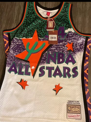 Hakeem Olajuwon 1995 All Star Large Mitchell And Ness Jersey (Brand New)