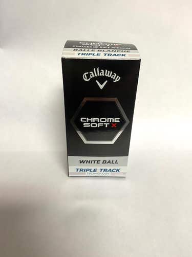 Callaway Chrome Soft X Triple Track Golf Balls (White, 2pk) 2 Ball Pack 2022 NEW