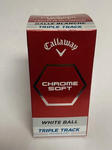 Callaway Chrome Soft Triple Track Golf Balls (White 2pk) 2 Ball Pack 2022 NEW