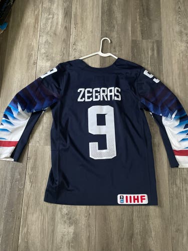 Trevor Zegras #9 USA Hockey Jersey*Rare