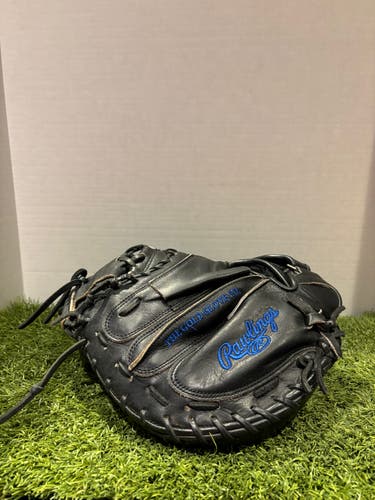 Used Right Hand Throw Rawlings Catcher's Heart of the Hide Baseball Glove 32.5"