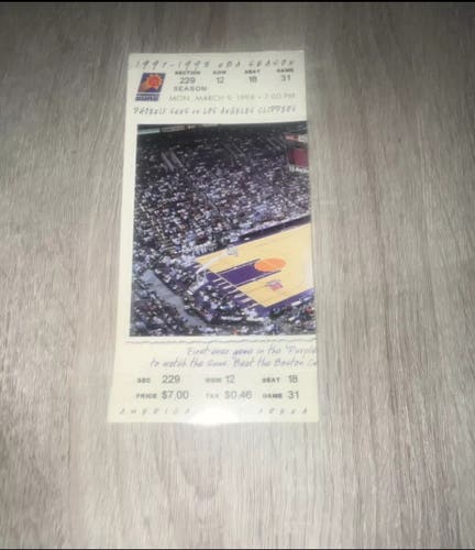 Framed Phoenix Suns 1997-98 Season Ticket