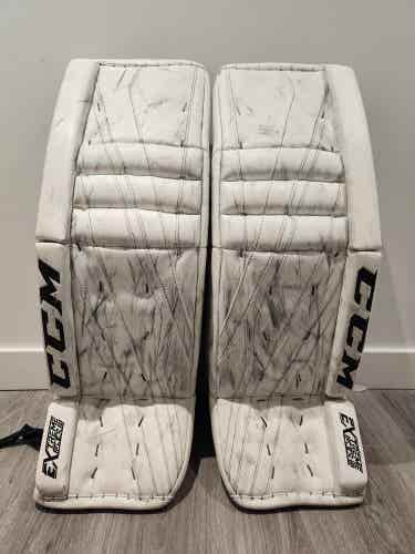 Used 34" CCM Extreme Flex lll Goalie Leg Pads