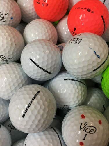 24 Vice Pro Plus Premium AAA Used Golf Balls with Assorted Color