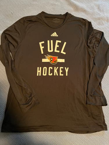 Indy Fuel Hockey (ECHL) Black New Medium/Large Adult Unisex Adidas Shirt