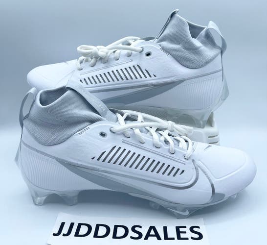 Nike Vapor Edge Pro 360 2 Football Cleats DA5456-100 White Silver Men’s Sz 8  New