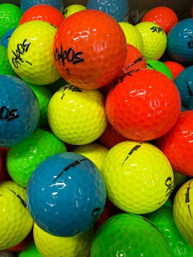 12 Colored Chaos Wilson Near Mint AAAA Used Golf Balls