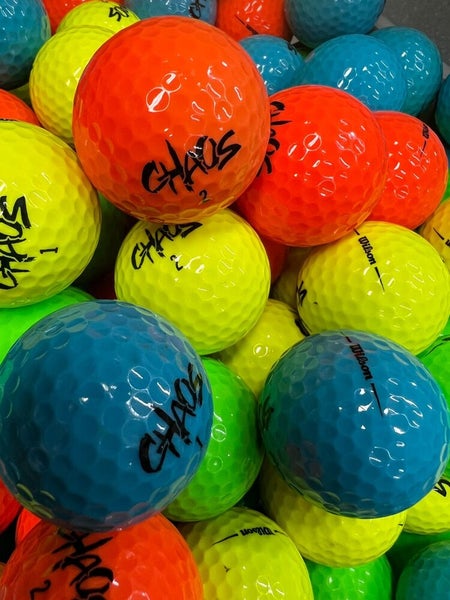 15 Colored Chaos Wilson Near Mint AAAA Used Golf Balls