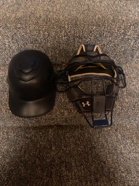 Under Armour catchers face mask/Rawlings catchers helmet