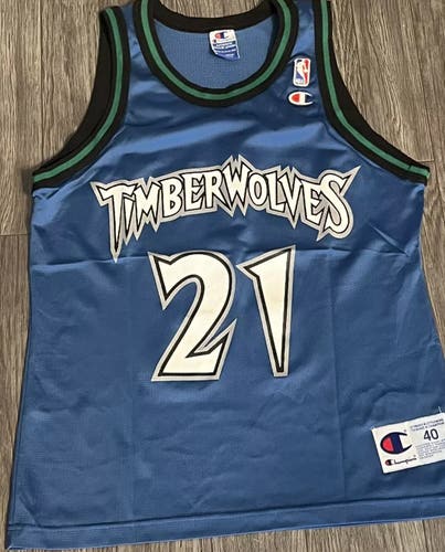 Kevin Garnett Minnesota Timberwolves NBA Champion Jersey Size 40 (Medium)