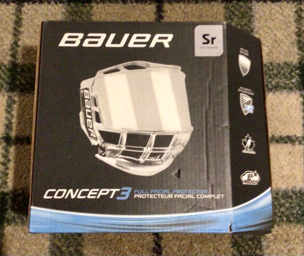 Senior Bauer Concept 3 full facial hockey shield  protector